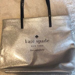 Kate Spade silver tote bag